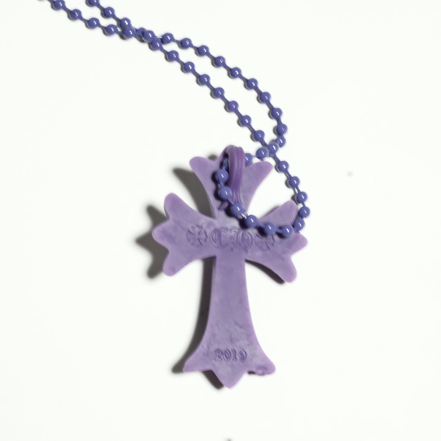 Chrome Hearts 20th anniv. RUBBER CH CROSS SML necklace