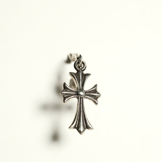 Chrome Hearts TINY CH CROSS HOOP earring