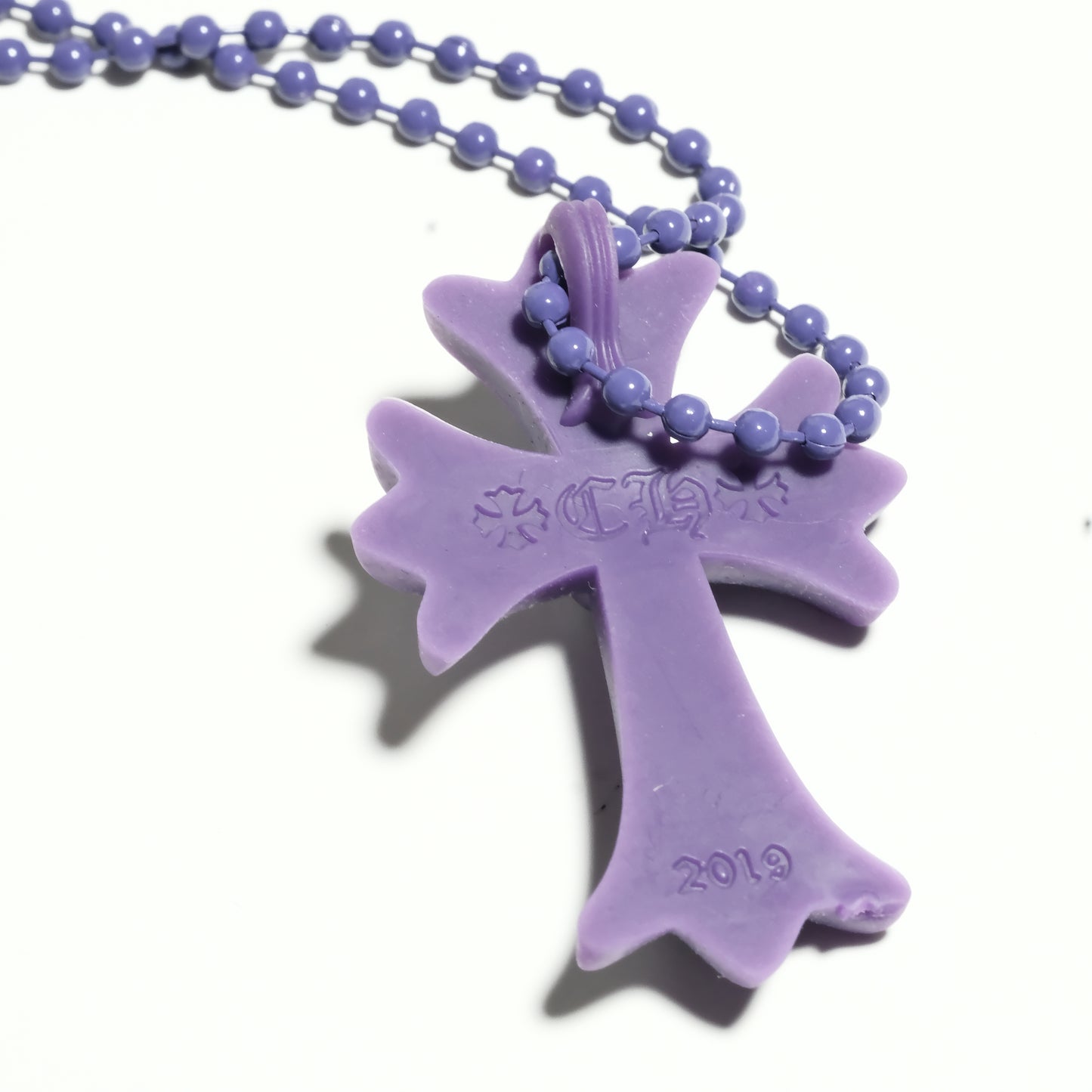 Chrome Hearts 20th anniv. RUBBER CH CROSS SML necklace