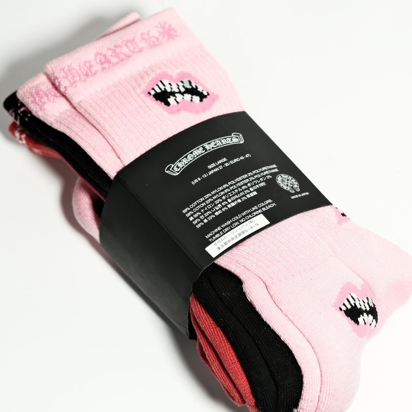 Chrome Hearts 3PK MATTY BOY CHOMPER socks