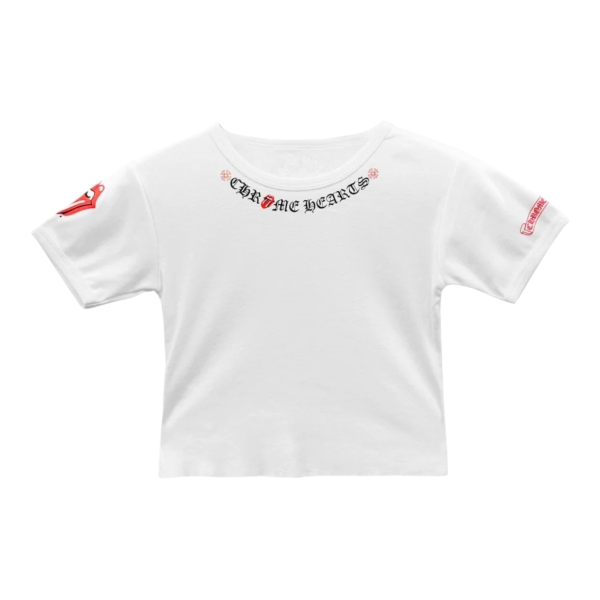 CHROME HEARTS X ROLLING STONE CROP TEE
