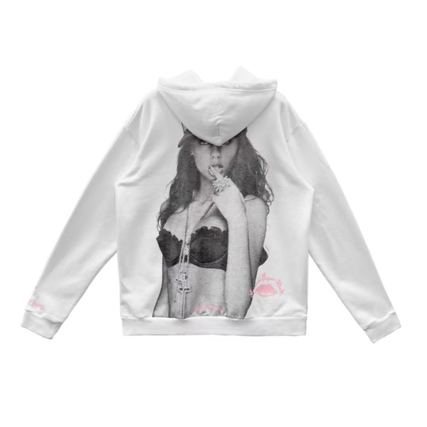 CHROME HEARTS "LAURIE LYNN STARK 'LOVE YOU' PHOTO" HOODIE WHITE - L