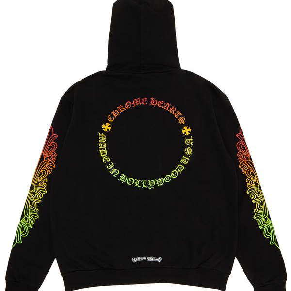 Chrome Hearts Floral Sleeve Gradient Made In Hollywood Hoodie 'Black' - L