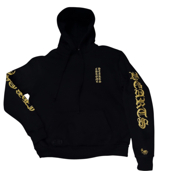 Chrome Hearts 1988 Hoodie Gold Glitter 'Black/Gold' - L