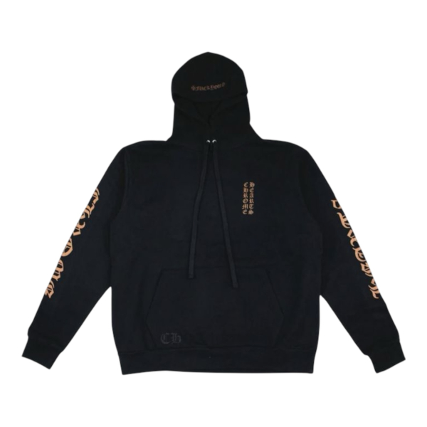 Chrome Hearts VERTICAL LOGO FU HOOD HOODIE - L