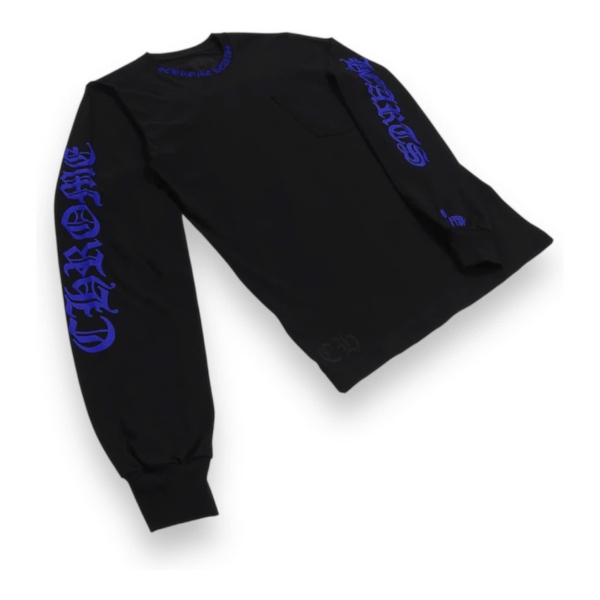 CHROME HEARTS NECKLOGO LONG SLEEVE 1988 "Black/Blue" - L