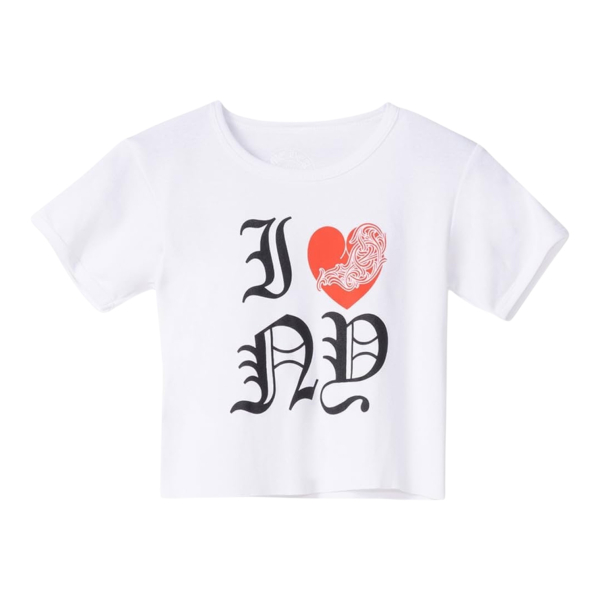 Chrome Hearts I Love Ny Crop Top Tee White - OS