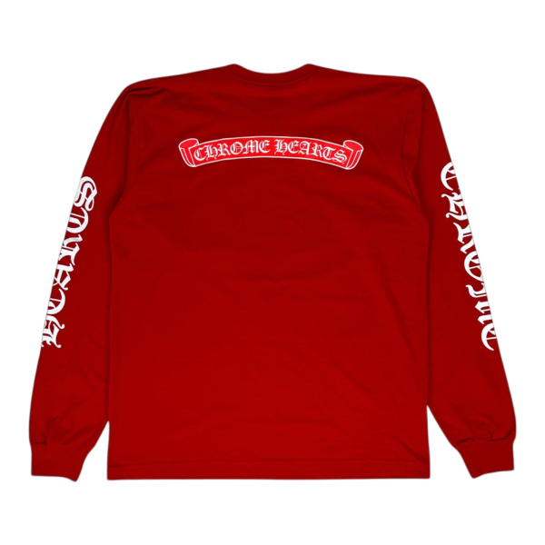 Chrome Hearts Scroll Label Long-Sleeve 'Red' - M