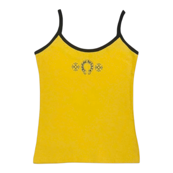 CHROME HEARTS 'ROLLER SKATE' TANK TOP "YELLOW” - M