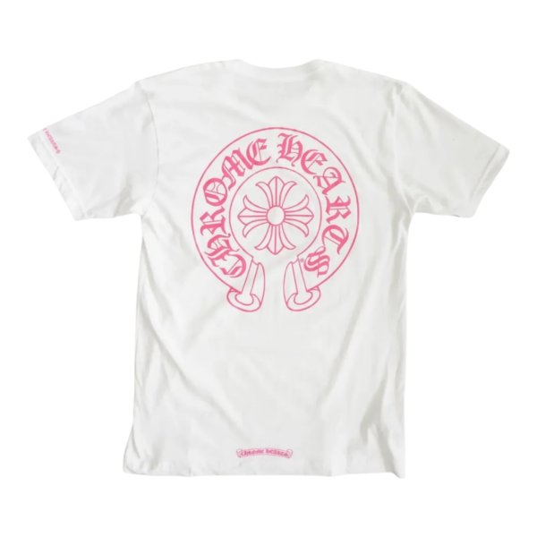 Chrome Hearts Horseshoe Short tee “White/Pink” - L