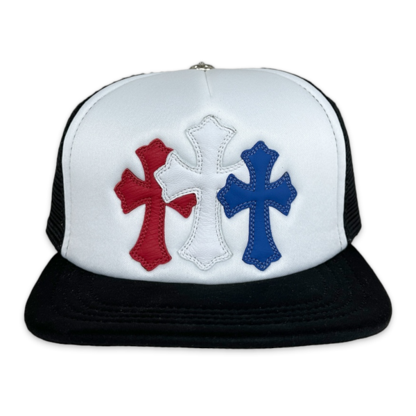 Chrome Hearts Trucker Hat TRIPLE CROSS TRUCKER HAT 4TH OF JULY “ Red/White/Blue” - OS