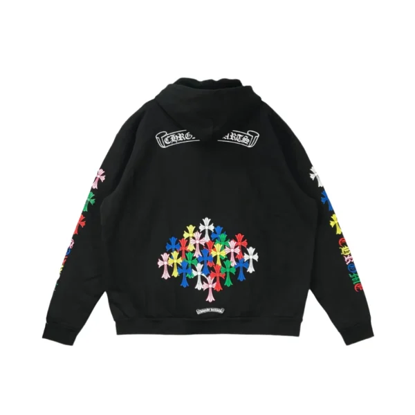 Chrome Hearts  Multi-Color Cemetery Cross Logo Zip Up Hoodie - M