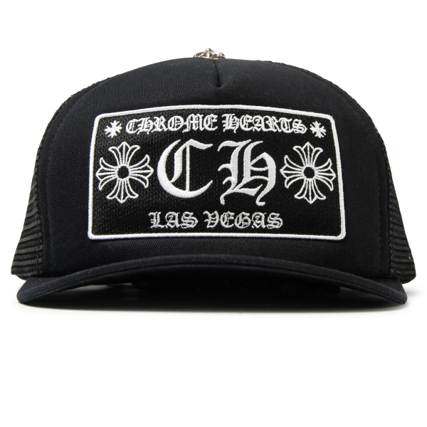Chrome Hearts LASVEGAS TRUCKER CAP “Black/White” - OS