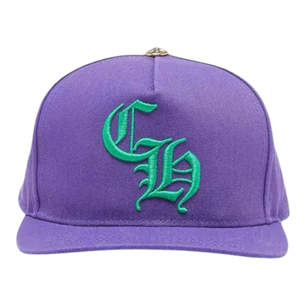 Chrome Hearts LOGO EMBROIDERED BASEBALL CAP “Purple/Green” - OS