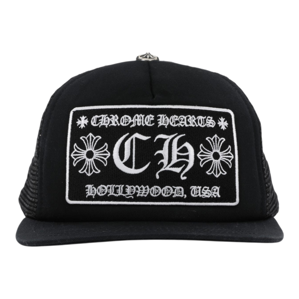Chrome Hearts CH HOLLYWOOD TRUCKER CAP “Black/White” - OS