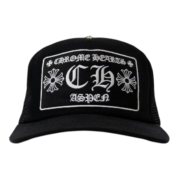 Chrome Hearts ASPEN TRUCKER CAP “Black/White” - OS