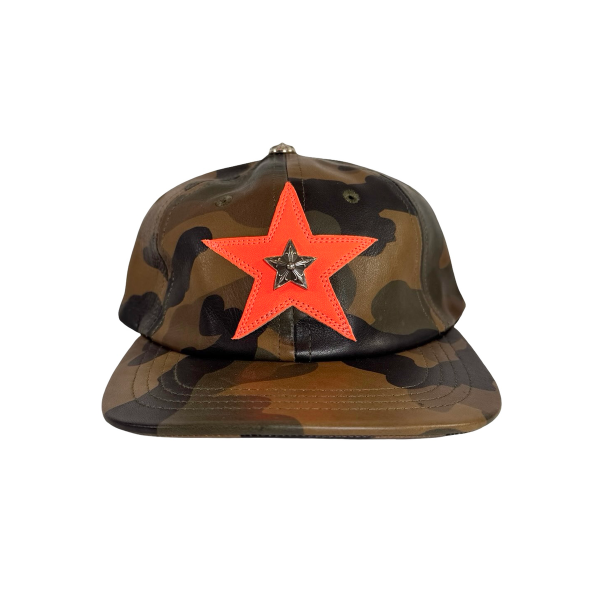 Chrome Hearts Leather Star Patch Gunslinger Hat “Camo” - OS