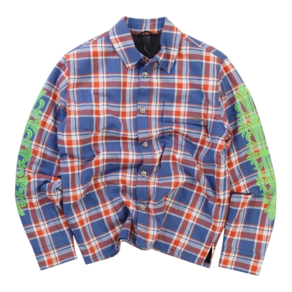 Chrome Hearts Flannel Shirt Jacket “Blue/Red” - S