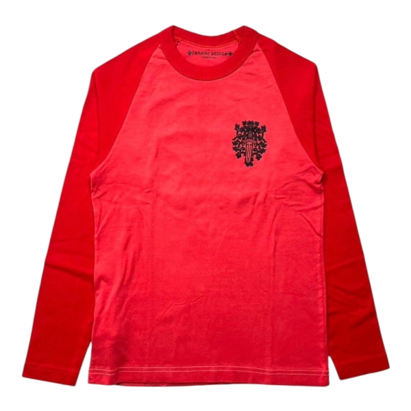 CHROME HEARTS  Dagger Baseball Long Tee “Red” - M