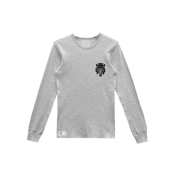 Chrome Hearts Chrome Hearts  Dagger Grey Waffle Thermal Long Sleeve Tee “Grey” - M