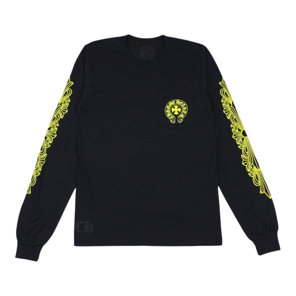 Chrome Hearts Chrome Hearts Made in Hollywood Long Sleeve T-shirt “Black/Yellow“