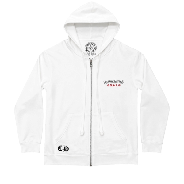 Chrome Hearts USA FLAG ZIP UP HOODIE “White” - M