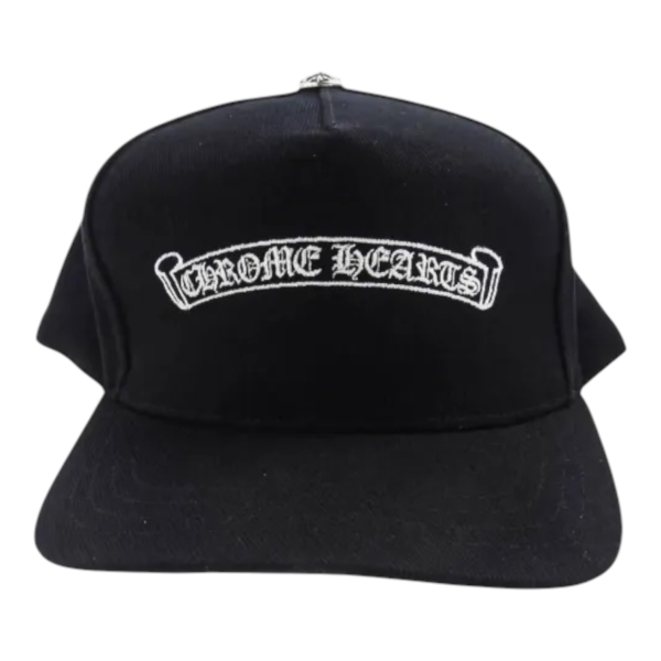 Chrome Hearts Embroidered Scroll Baseball Hat “Black” - OS