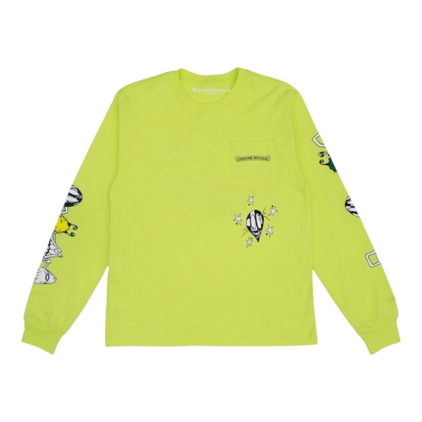 Chrome Hearts Matty Boy Link Long Sleeve T-shirt ”Lime Green“ - XXL