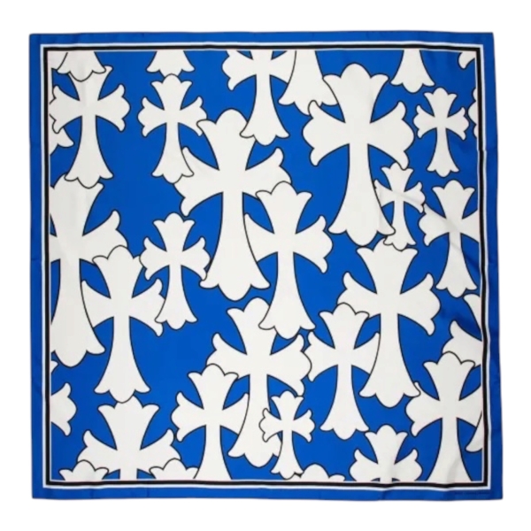 Chrome Hearts Cemetery cross silk scarf