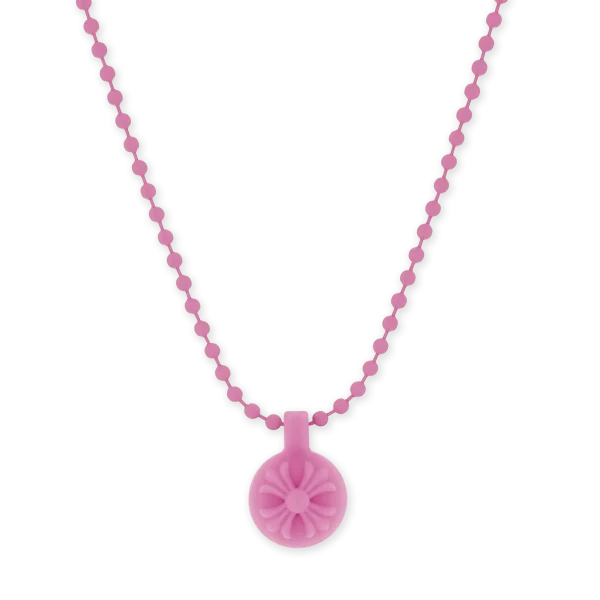 Chrome Hearts SILICHROME CROSS BALL CHARM NECKLACE “Pink” - OS