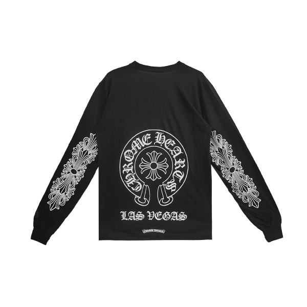 Chrome Hearts LAS VEGAS EXCLUSIVE FLORAL HORESHOE L/S “Black” - L