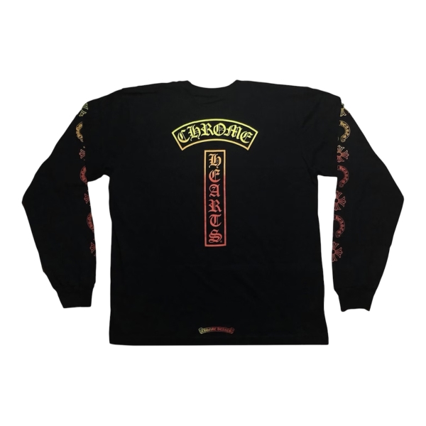 Chrome Hearts GRADIENT LOGO L/S “Black/Yellow/Orange” - M