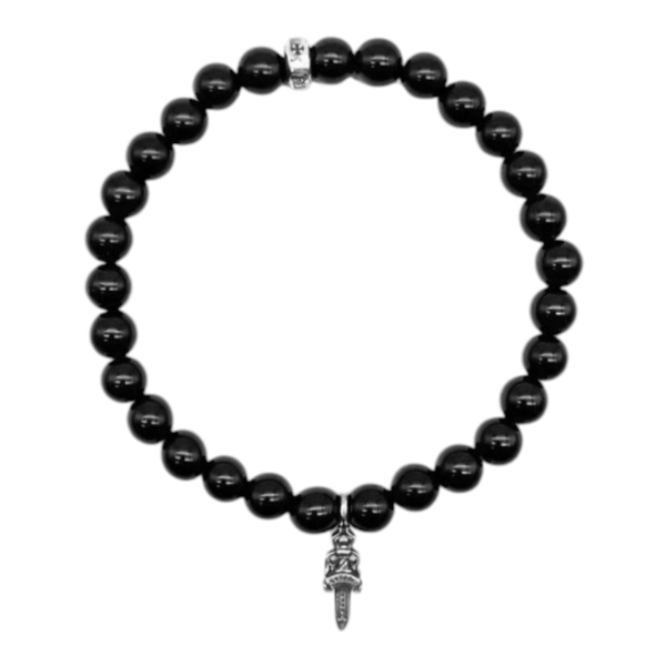 Chrome Hearts 6mm OBSIDIAN DAGGER BEAD “Black” - OS