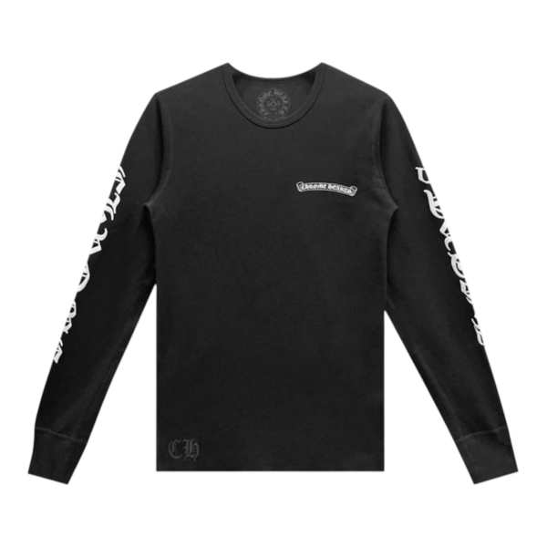 Chrome Hearts SCROLL LOGO THERMAL L/S  “Black” - M